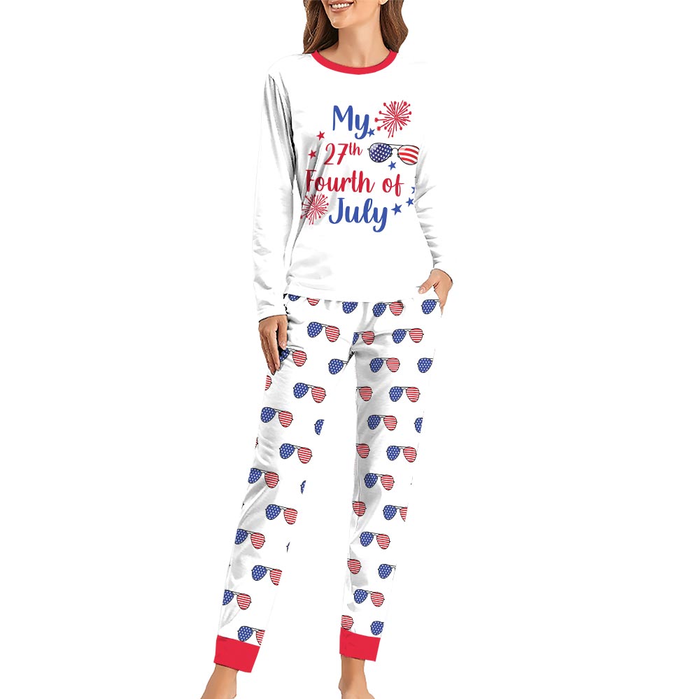 Personalized Age 4th Of July Matching Family Jammies