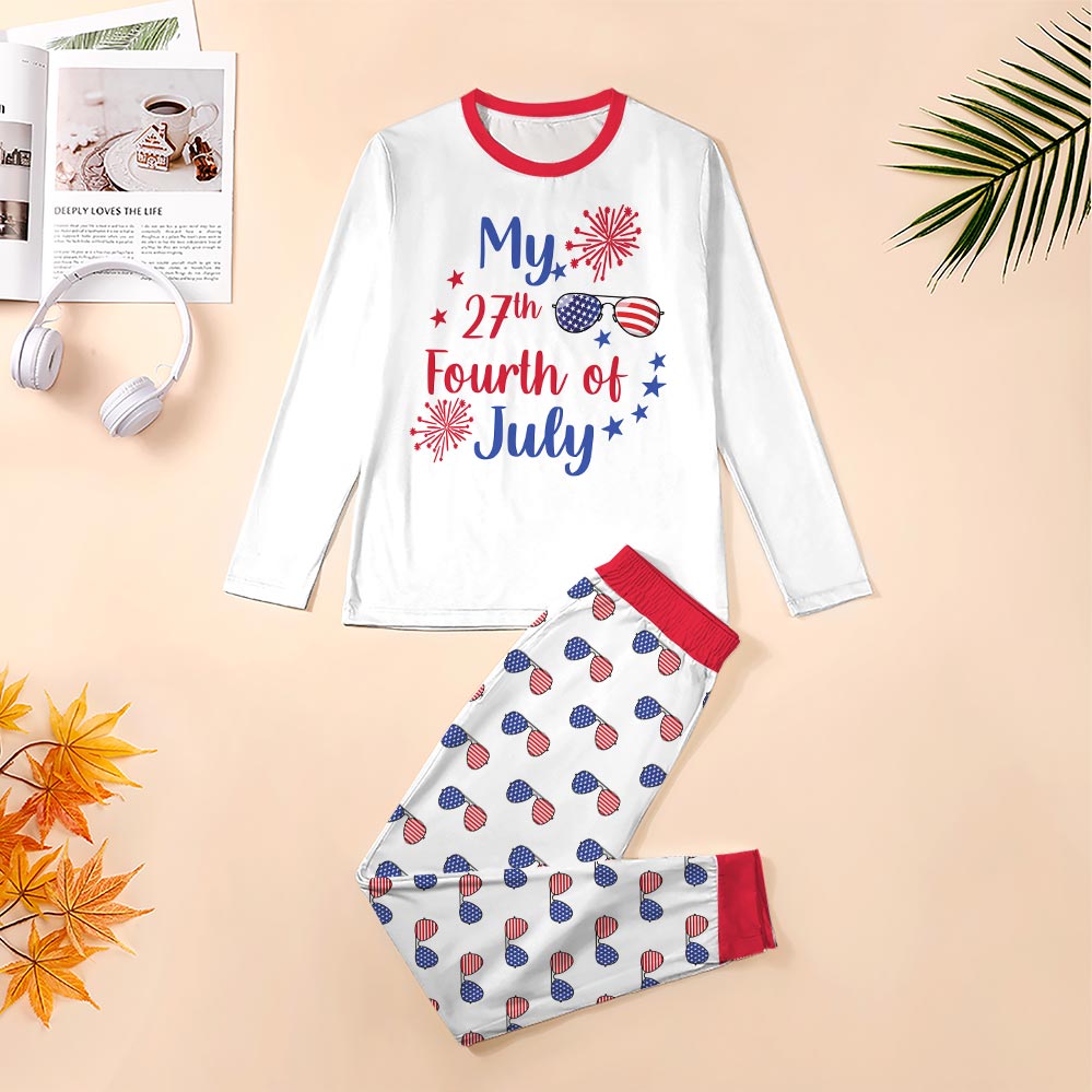 Personalized Age 4th Of July Matching Family Jammies