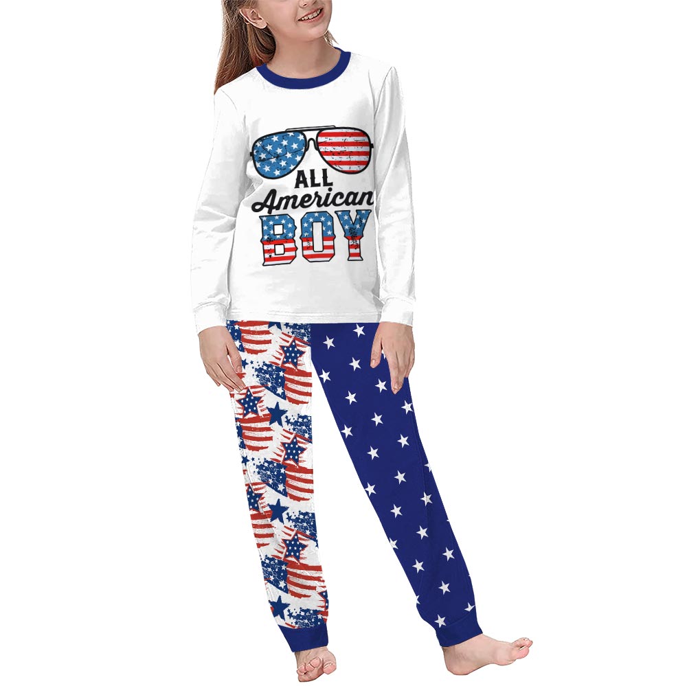 All American Boy Matching Pajamas For Independence Day All American Boy Matching Pajamas For Independence Day