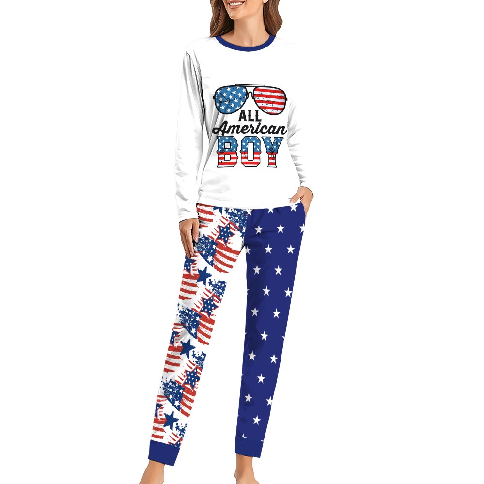 All American Boy Matching Pajamas For Independence Day All American Boy Matching Pajamas For Independence Day