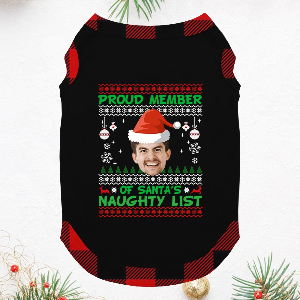 Custom Face Christmas Pajamas Naughty List Short Sleeves Custom Face Christmas Pajamas Naughty List Short Sleeves