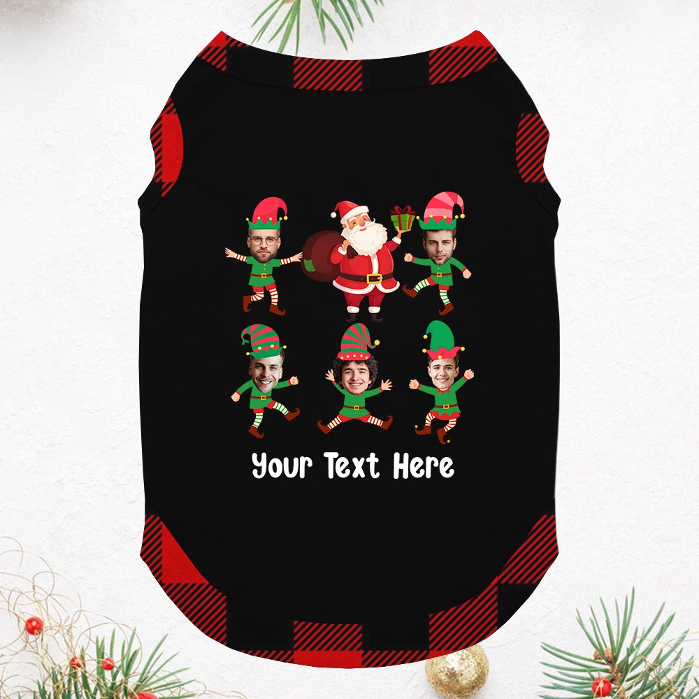 Personalized Elf Christmas Pajamas With Multi Faces Short Sleeves Personalized Elf Christmas Pajamas With Multi Faces Short Sleeves