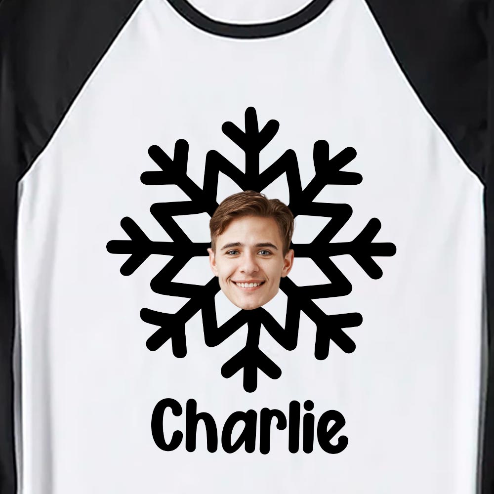 Unique Custom Face Christmas Pajamas Snowflakes Unique Custom Face Christmas Pajamas Snowflakes