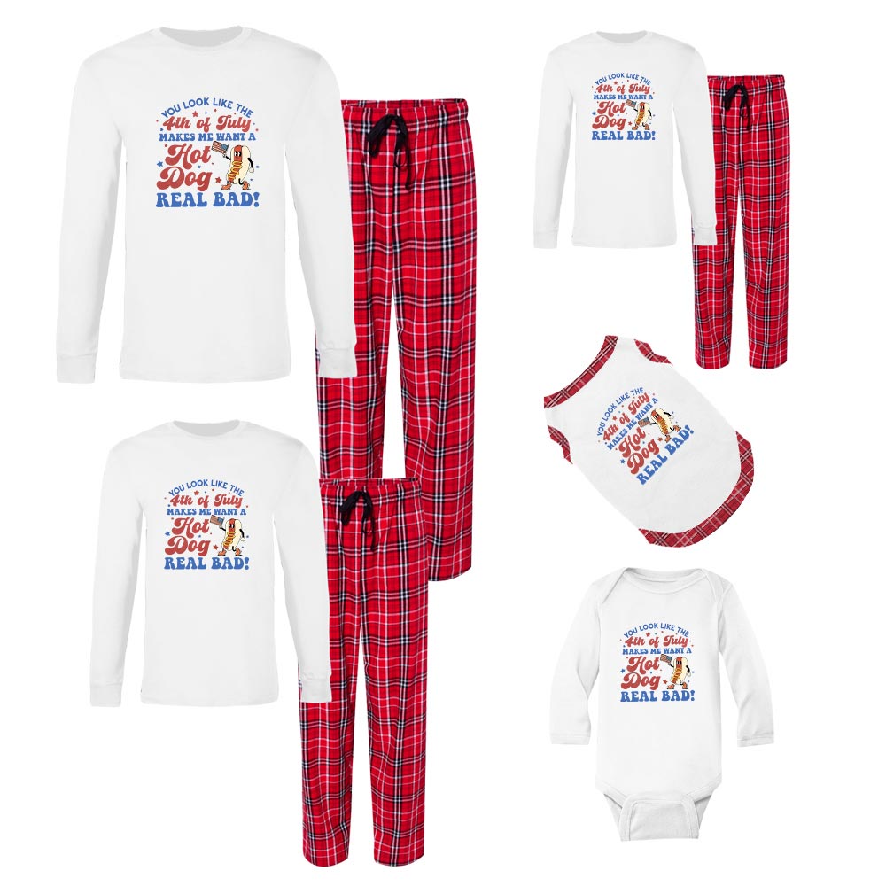 Festive Fourth Of July Matching Family Pajamas Cotton Festive Fourth Of July Matching Family Pajamas Cotton