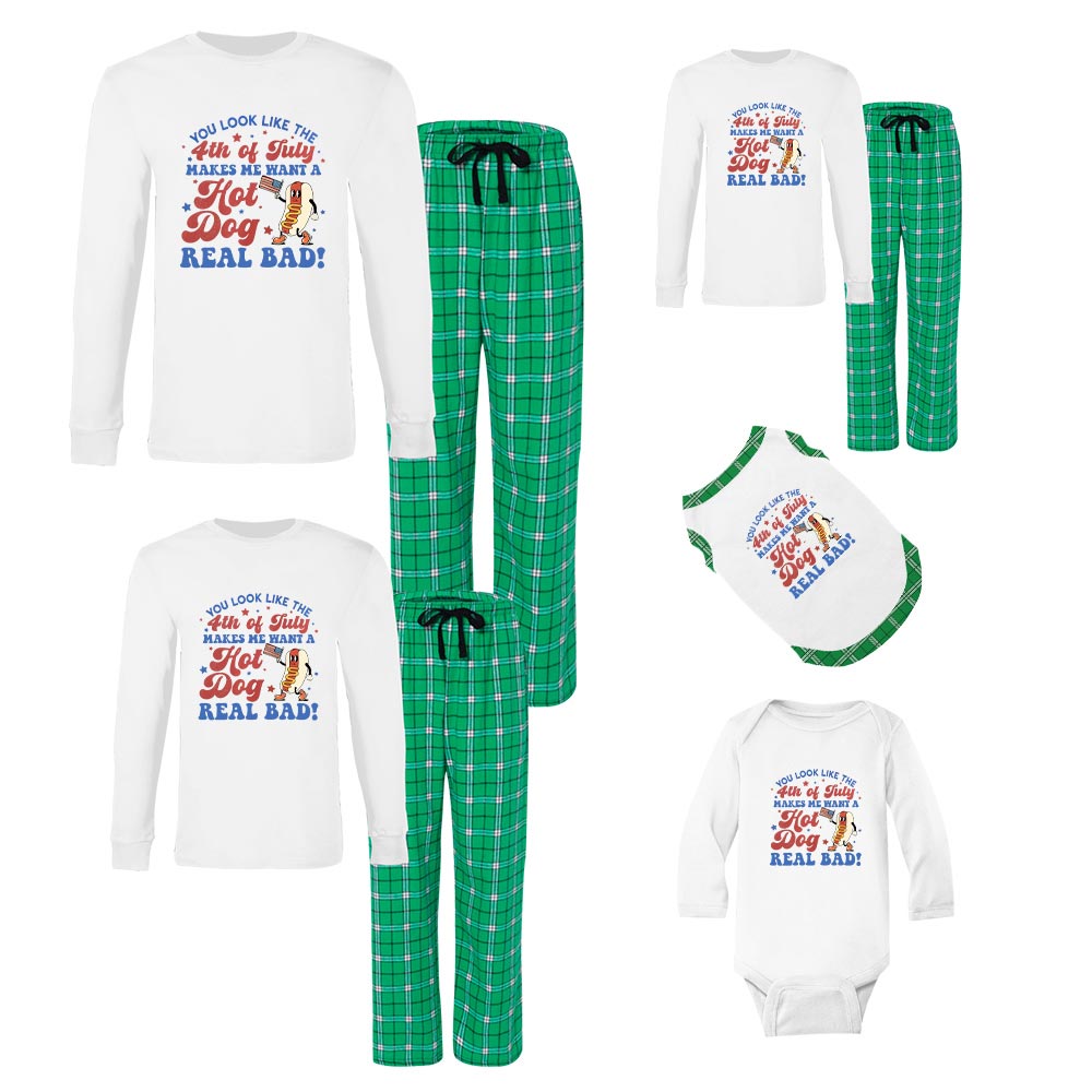 Festive Fourth Of July Matching Family Pajamas Cotton Festive Fourth Of July Matching Family Pajamas Cotton