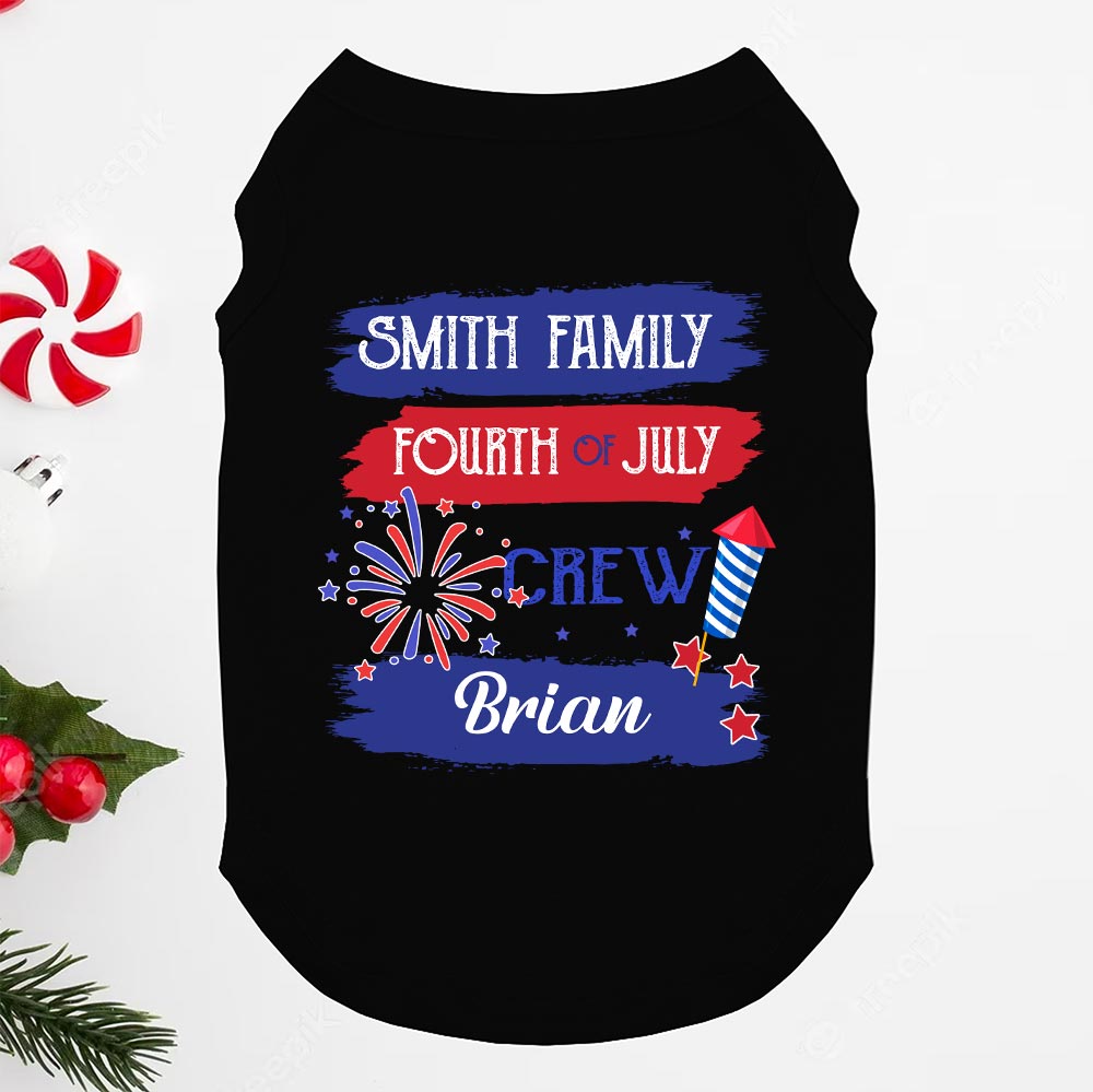 Personalized Family Name Matching Fourth Of July Shirt