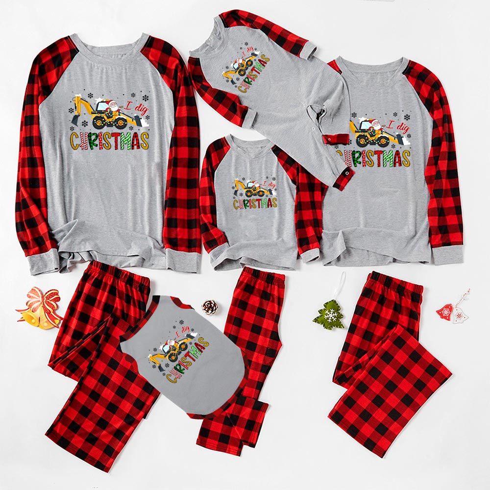 Funny I Dig Christmas Matching Family Pajamas Funny I Dig Christmas Matching Family Pajamas
