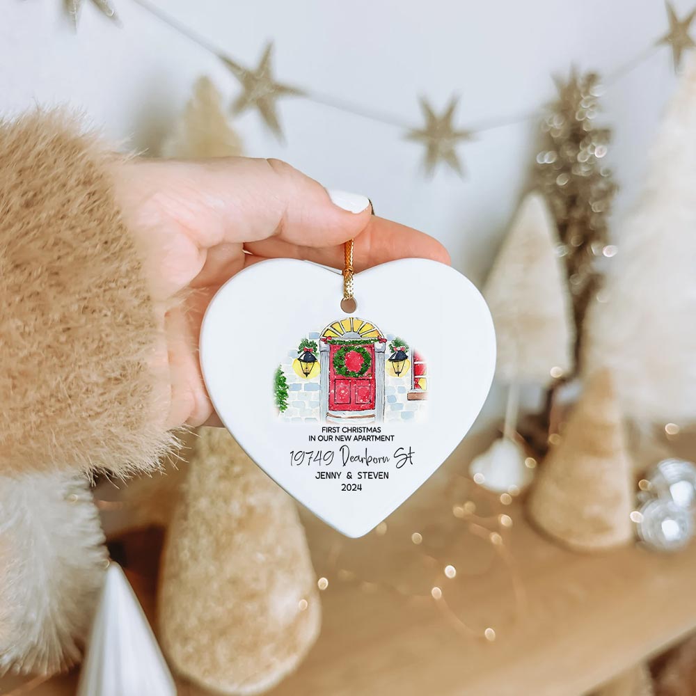 Personalized Our First Apartment Christmas Ornament 2024