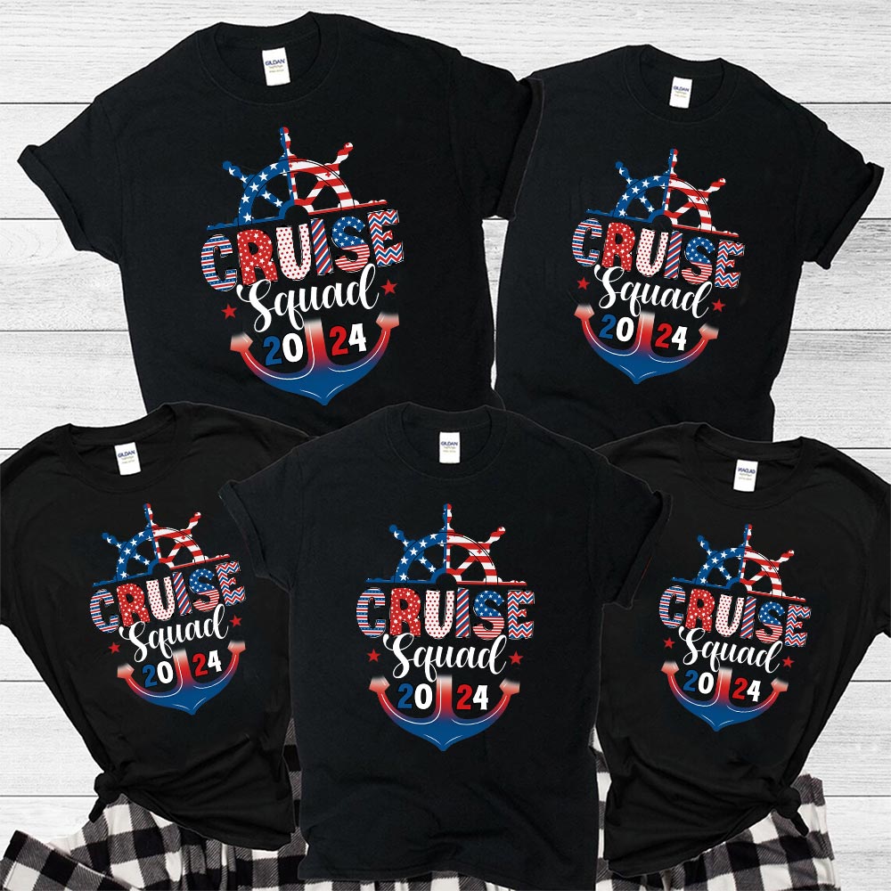 Fourth Of July 2024 Cruise Squad Matching Family Shirt Fourth Of July 2024 Cruise Squad Matching Family Shirt