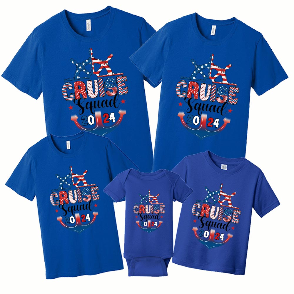 Fourth Of July 2024 Cruise Squad Matching Family Shirt Fourth Of July 2024 Cruise Squad Matching Family Shirt