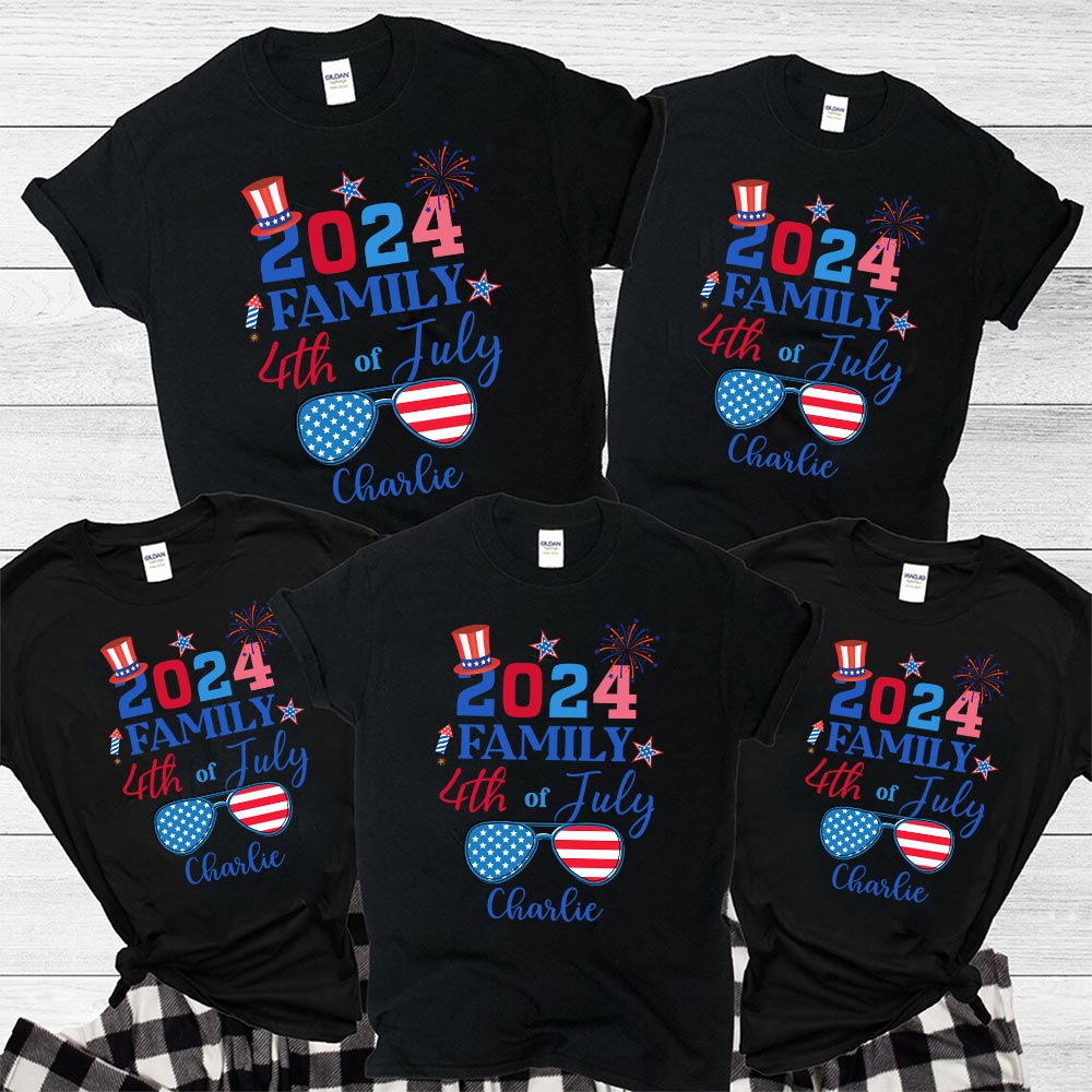 Personalized Name Family Matching Shirt For 4th Of July
