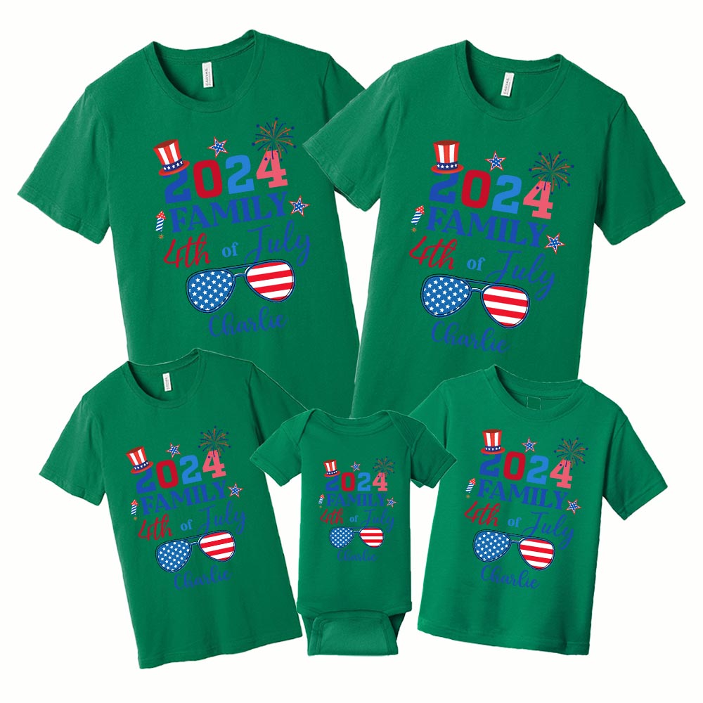 Personalized Name Family Matching Shirt For 4th Of July