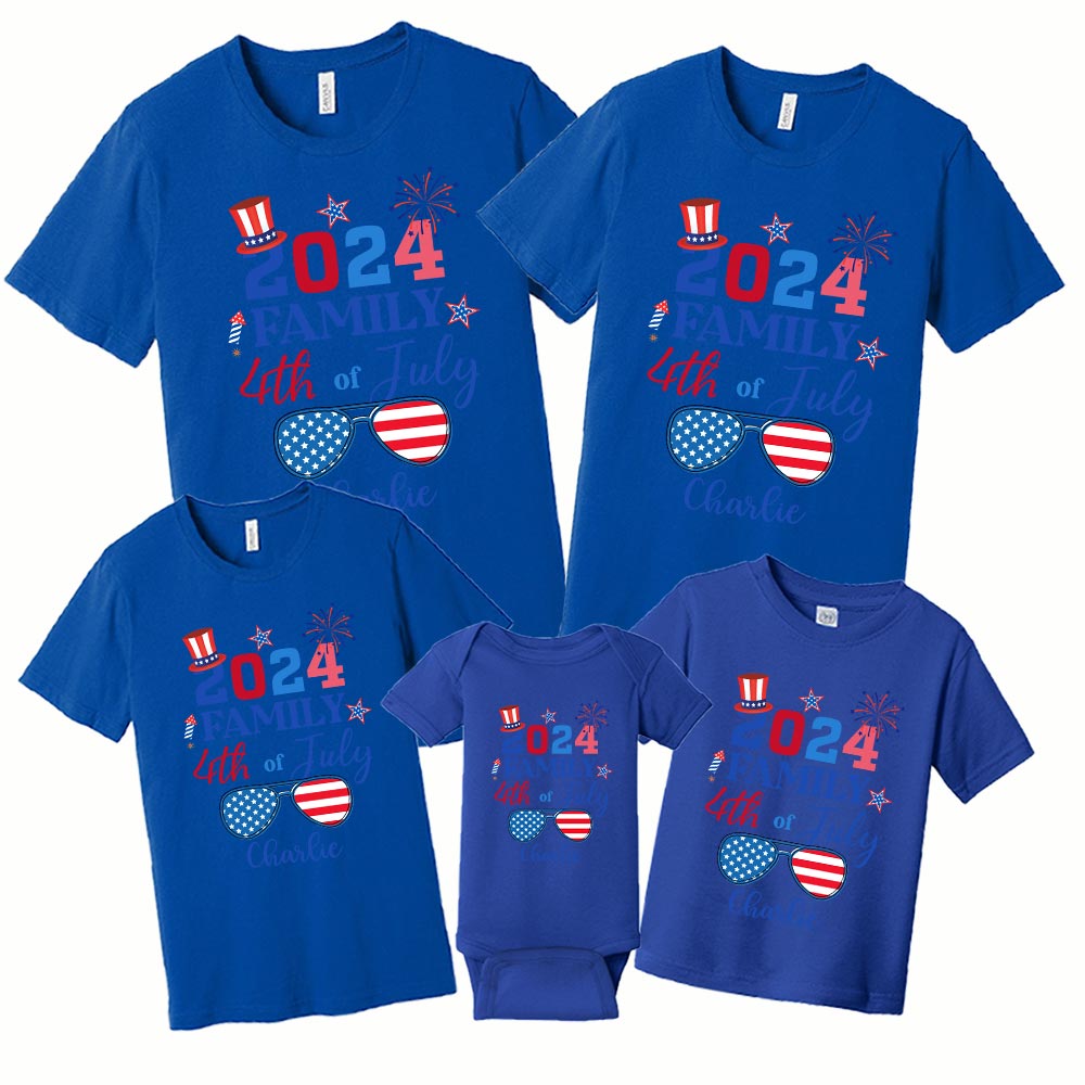 Personalized Name Family Matching Shirt For 4th Of July