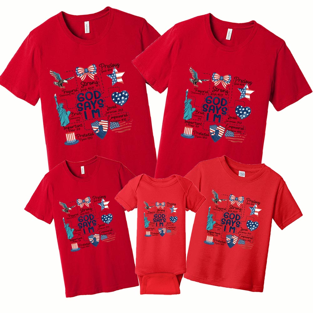 God Says Fourth Of July Matching Shirt God Says Fourth Of July Matching Shirt
