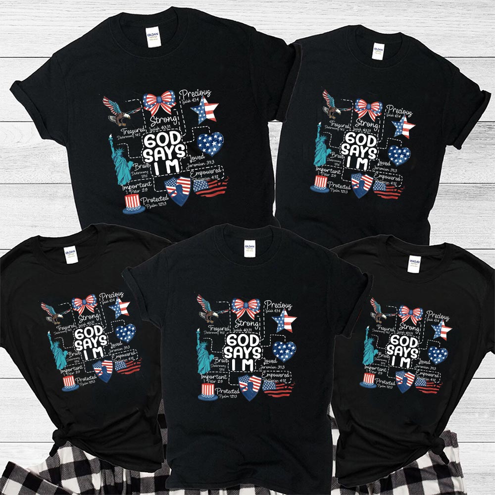 God Says Fourth Of July Matching Shirt God Says Fourth Of July Matching Shirt