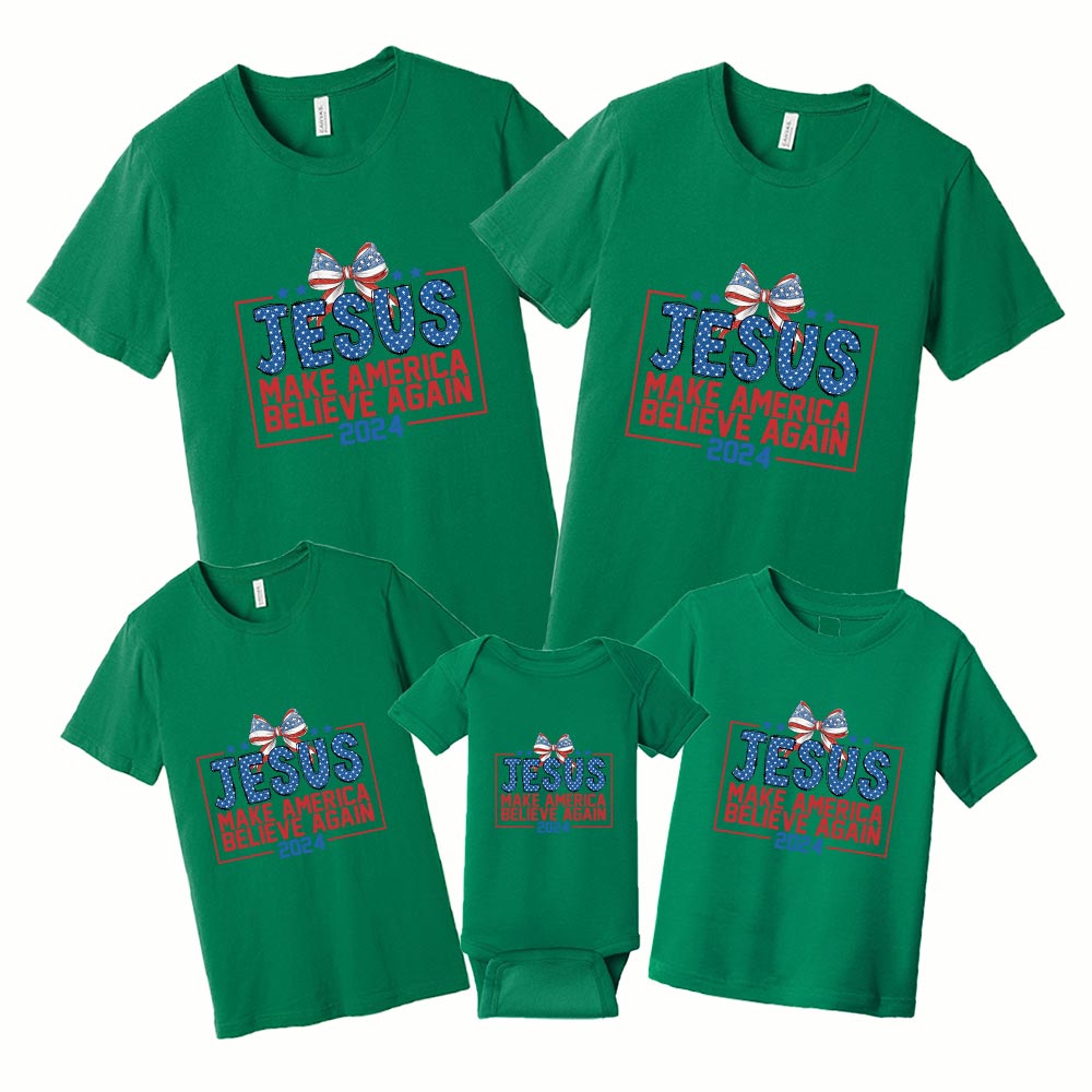 Jesus Make American Believe Again Matching Shirt Jesus Make American Believe Again Matching Shirt
