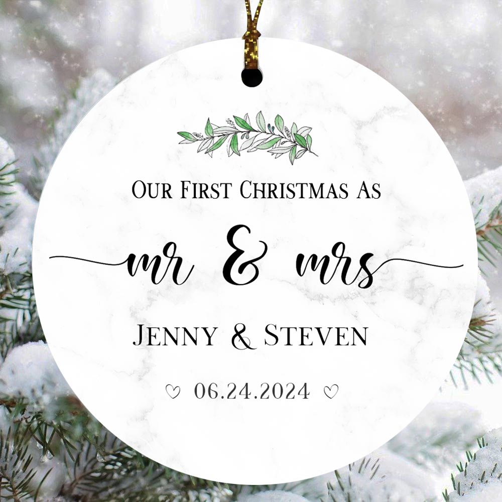 Personalized First Christmas As Mr And Mrs Ornaments Personalized First Christmas As Mr And Mrs Ornaments
