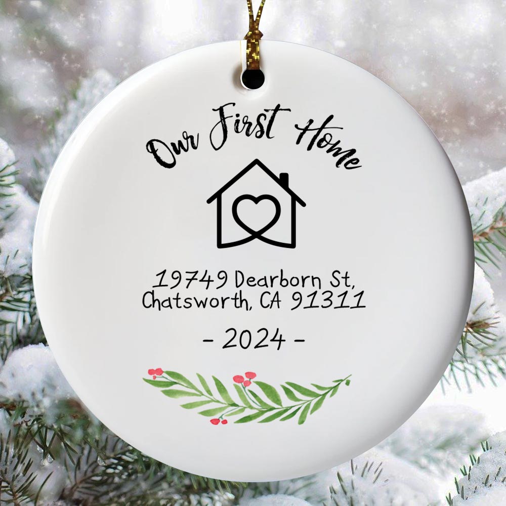 Personalized First Home Christmas Ornament 2024 Personalized First Home Christmas Ornament 2024