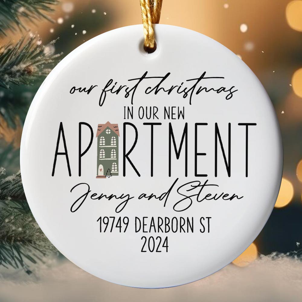 Our First Christmas In Our New Apartment Ornament 2024 Personalized Our First Christmas In Our New Apartment Ornament 2024 Personalized