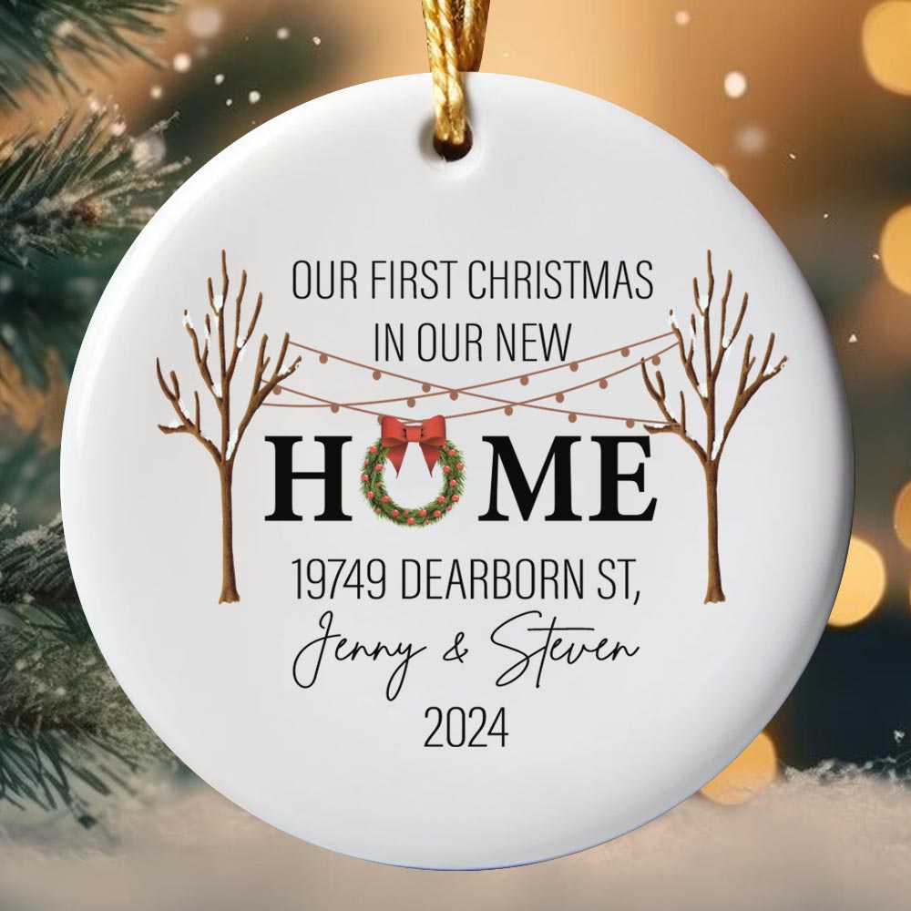 Personalized First Time Homeowner Ornament 2024 Personalized First Time Homeowner Ornament 2024