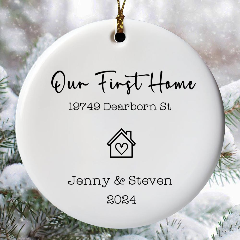 Personalized First Home Ornament 2024 Christmas Keepsake Personalized First Home Ornament 2024 Christmas Keepsake