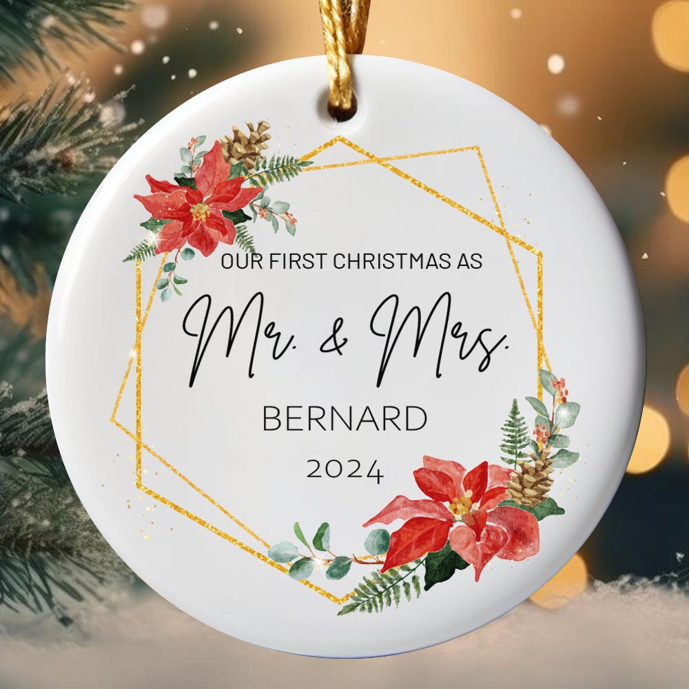 Unique First Christmas Married Ornaments With Name Unique First Christmas Married Ornaments With Name
