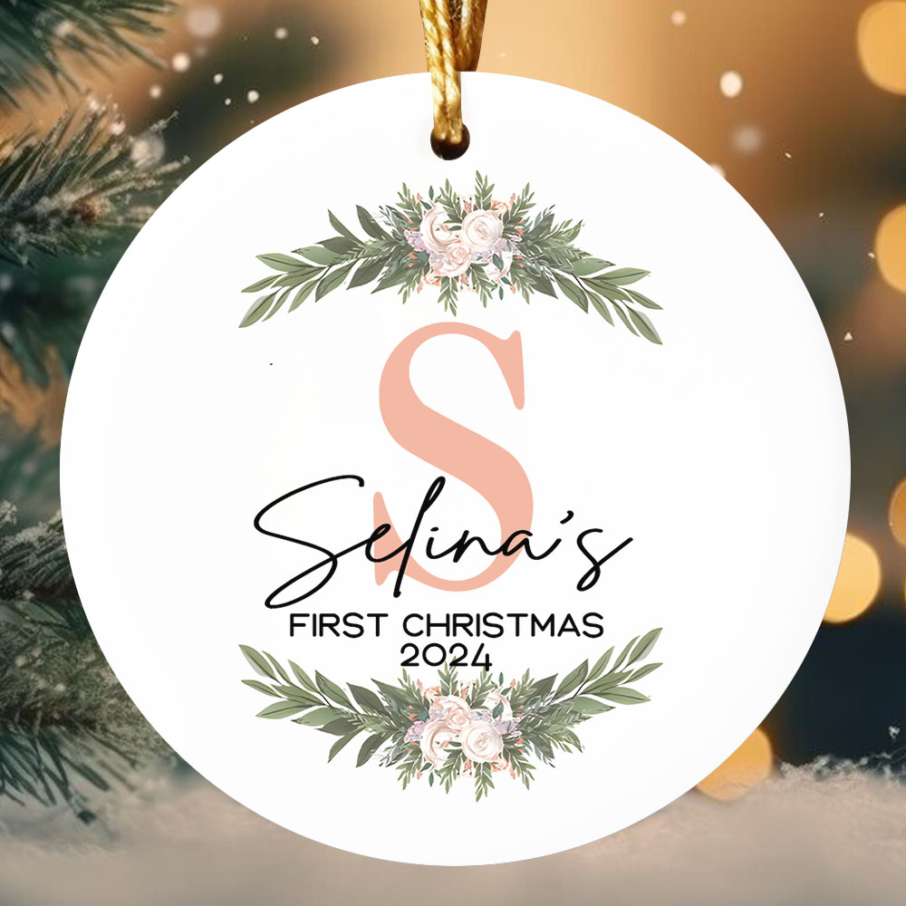 Personalized 1st Christmas Tree Ornament With Name Personalized 1st Christmas Tree Ornament With Name
