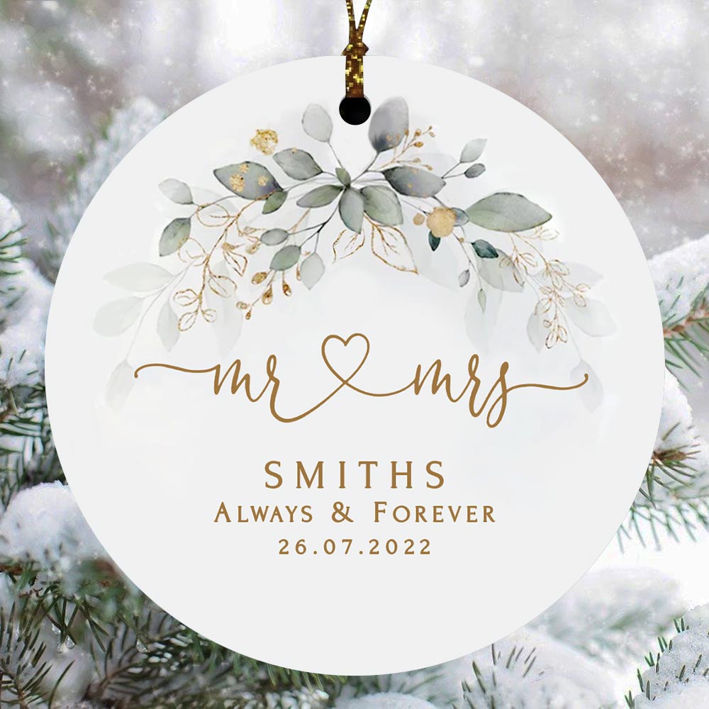 Mr Mrs First Year Married Christmas Ornament Mr Mrs First Year Married Christmas Ornament