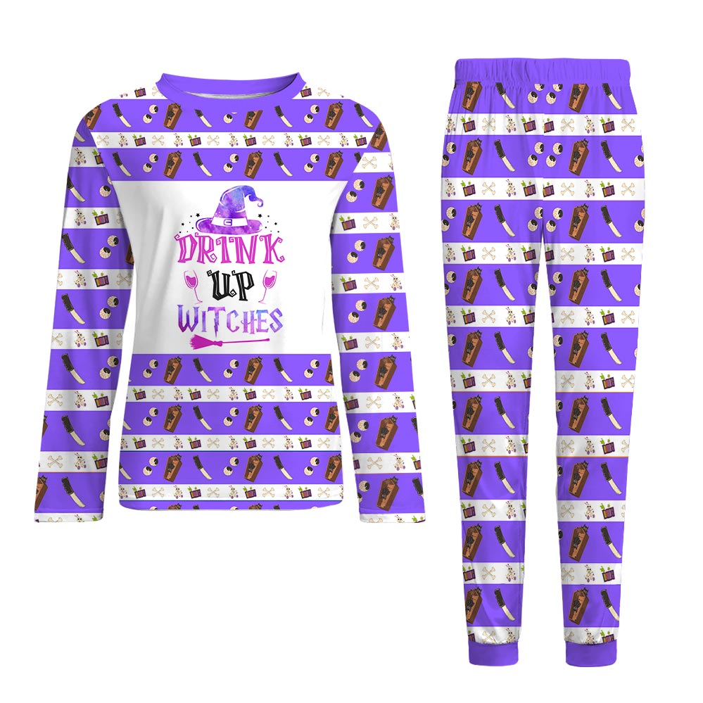 Drink Up Witches Halloween Pjs Matching Family Drink Up Witches Halloween Pjs Matching Family