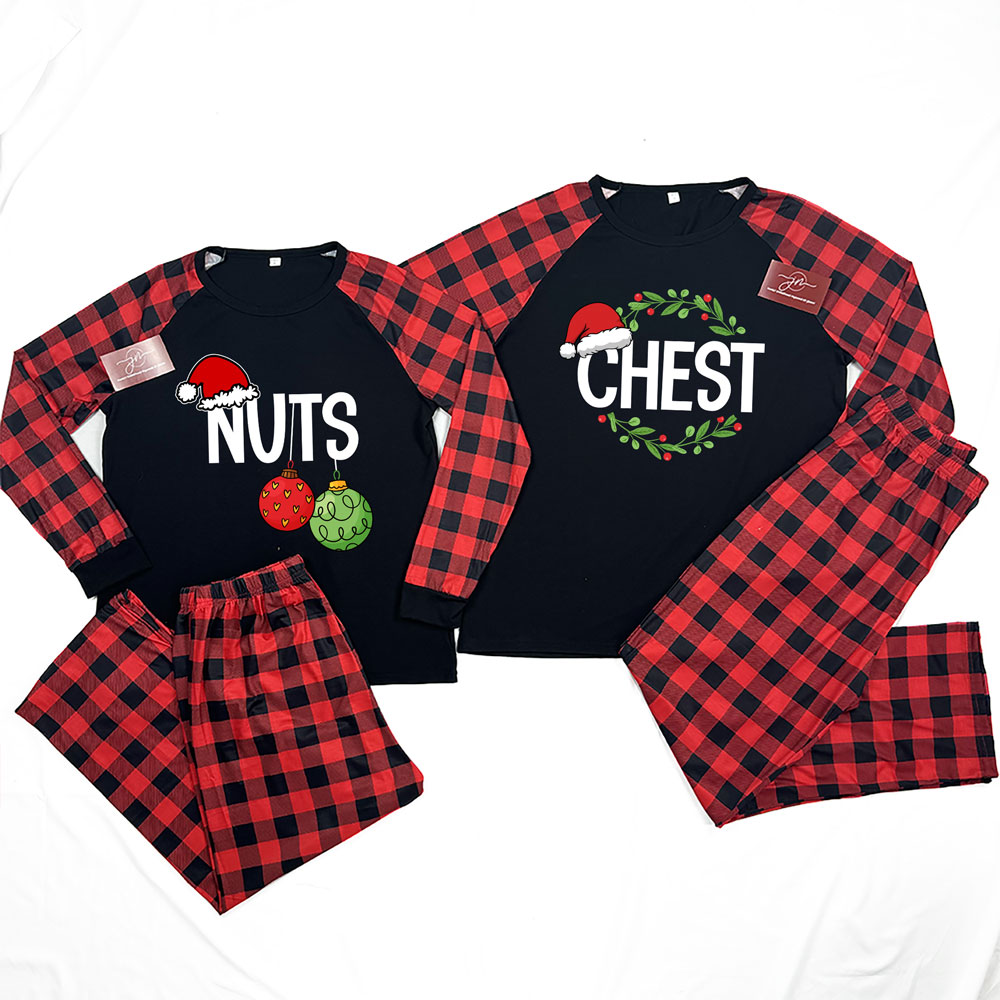 Chest Nuts Matching Christmas Pajamas For Couples