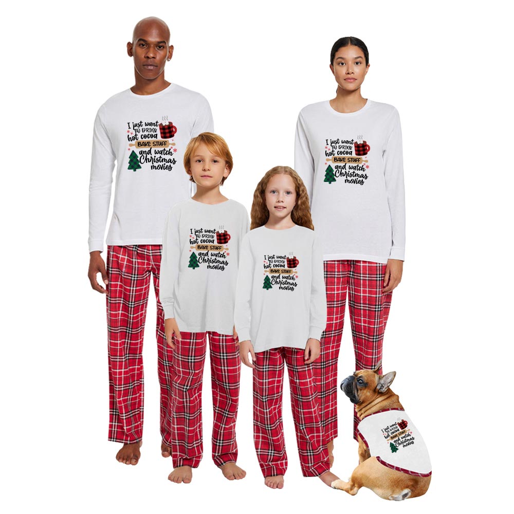 Matching Hot Cocoa Family Pajama Sets Cotton Matching Hot Cocoa Family Pajama Sets Cotton