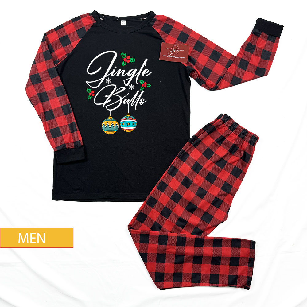 Jingle Balls and Tinsel Tits Couple Matching Pajamas Christmas Jingle Balls and Tinsel Tits Couple Matching Pajamas Christmas