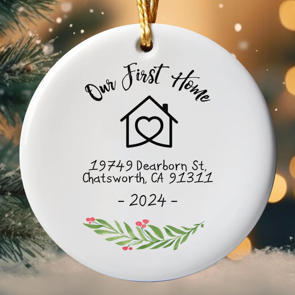 Personalized First Home Christmas Ornament 2024 Personalized First Home Christmas Ornament 2024