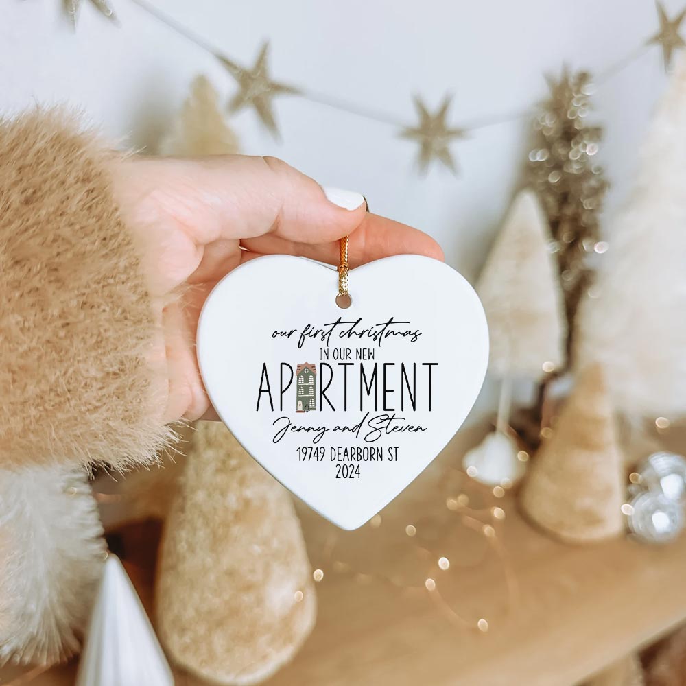 Our First Christmas In Our New Apartment Ornament 2024 Personalized Our First Christmas In Our New Apartment Ornament 2024 Personalized