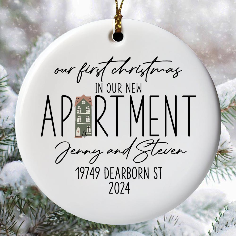 Our First Christmas In Our New Apartment Ornament 2024 Personalized Our First Christmas In Our New Apartment Ornament 2024 Personalized