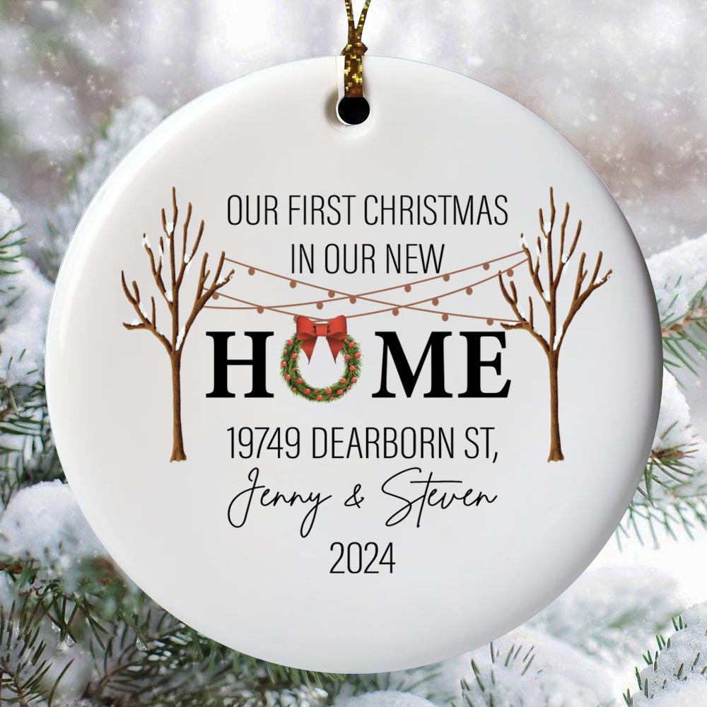 Personalized First Time Homeowner Ornament 2024 Personalized First Time Homeowner Ornament 2024