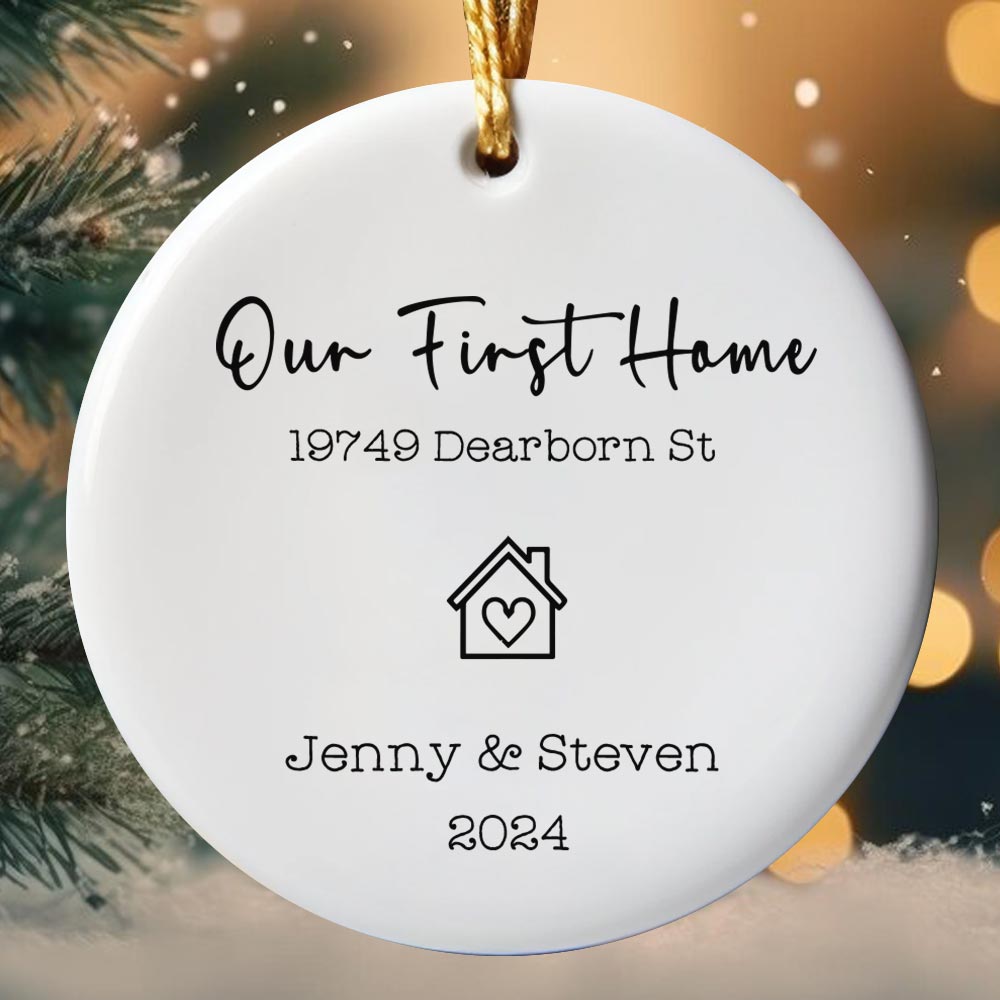Personalized First Home Ornament 2024 Christmas Keepsake Personalized First Home Ornament 2024 Christmas Keepsake