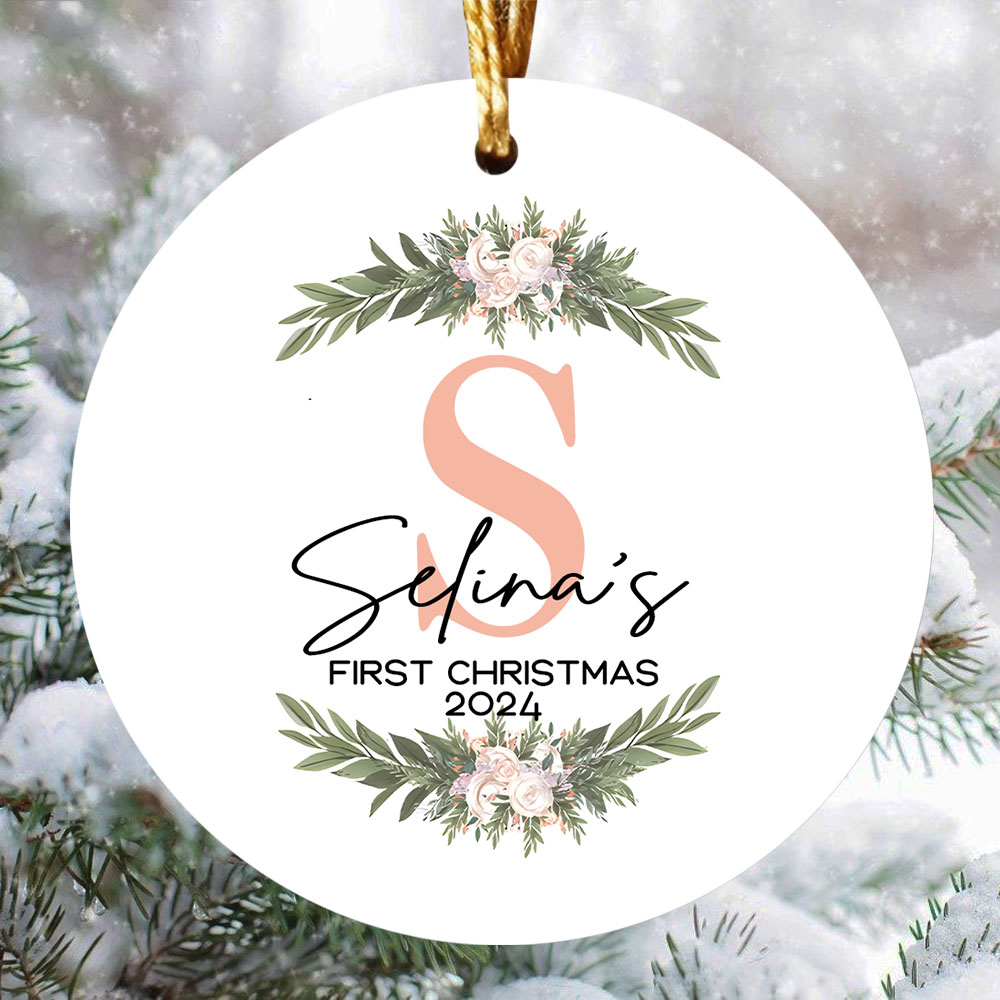 Personalized 1st Christmas Tree Ornament With Name Personalized 1st Christmas Tree Ornament With Name