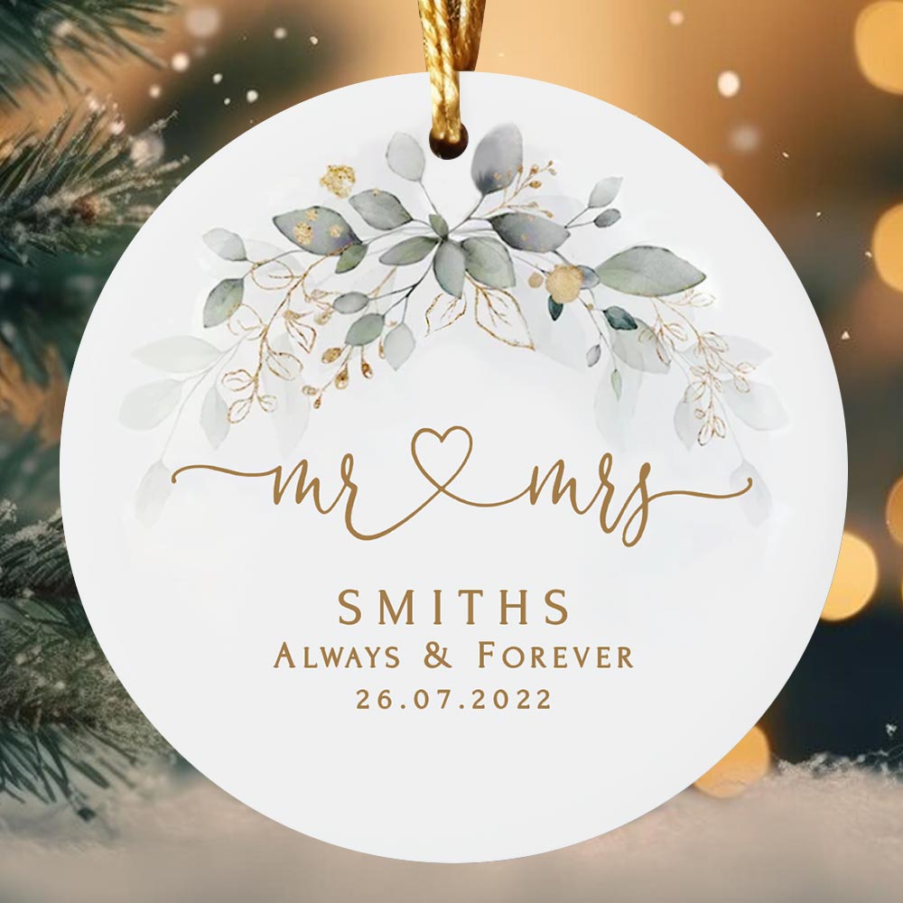 Mr Mrs First Year Married Christmas Ornament Mr Mrs First Year Married Christmas Ornament