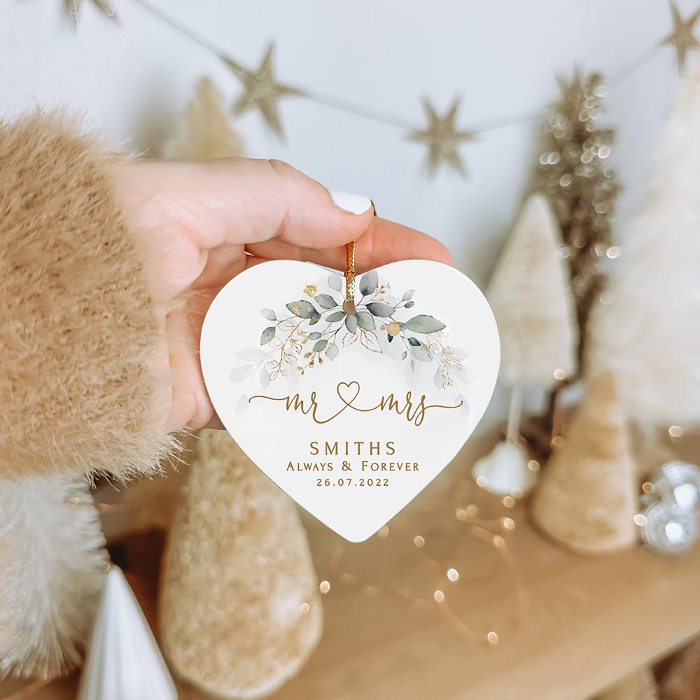 Mr Mrs First Year Married Christmas Ornament Mr Mrs First Year Married Christmas Ornament