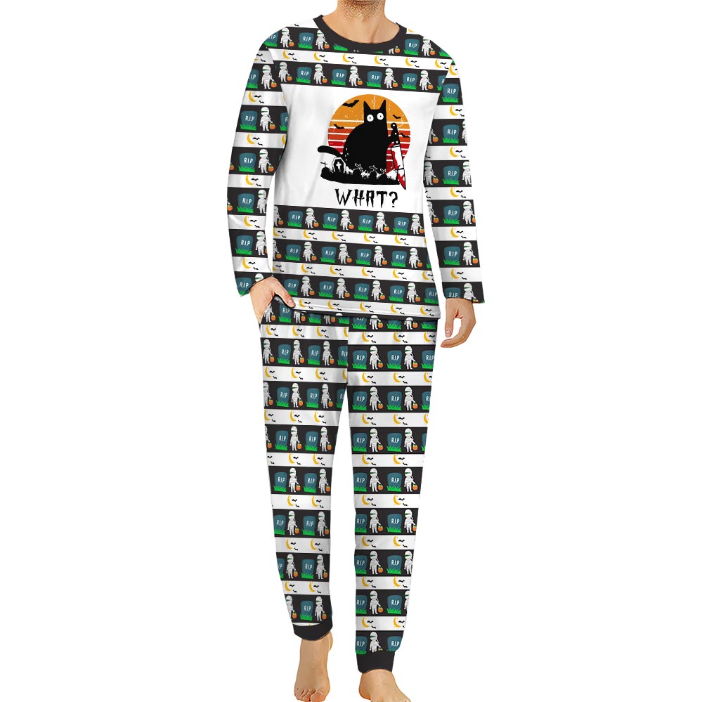 Murderous Black Cat Matching Halloween Jammies Murderous Black Cat Matching Halloween Jammies