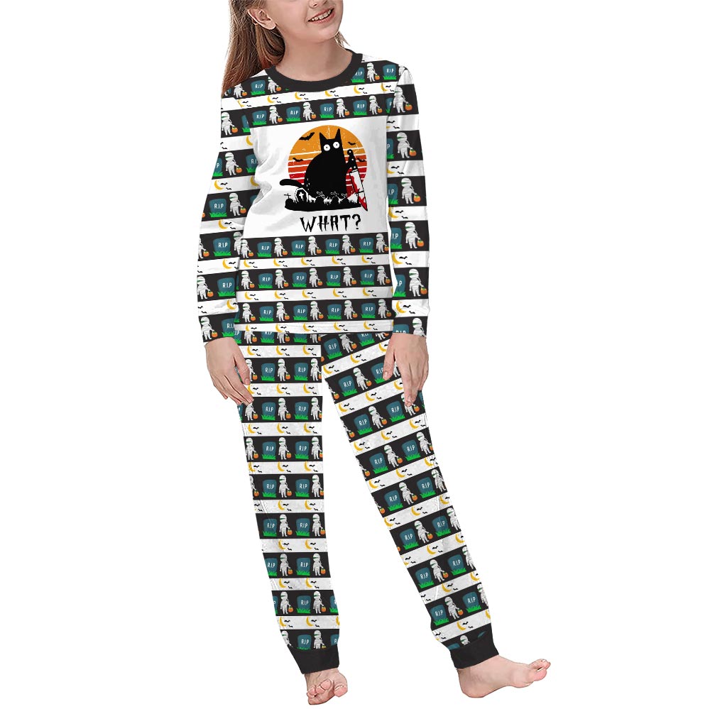 Murderous Black Cat Matching Halloween Jammies Murderous Black Cat Matching Halloween Jammies