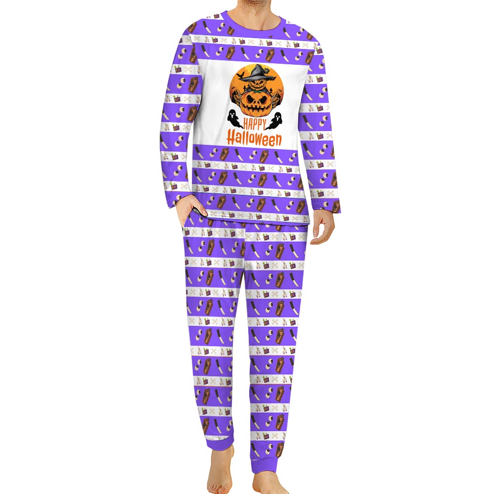 Happy Halloween Pumpkin Dog And Owner Matching Pajamas Happy Halloween Pumpkin Dog And Owner Matching Pajamas