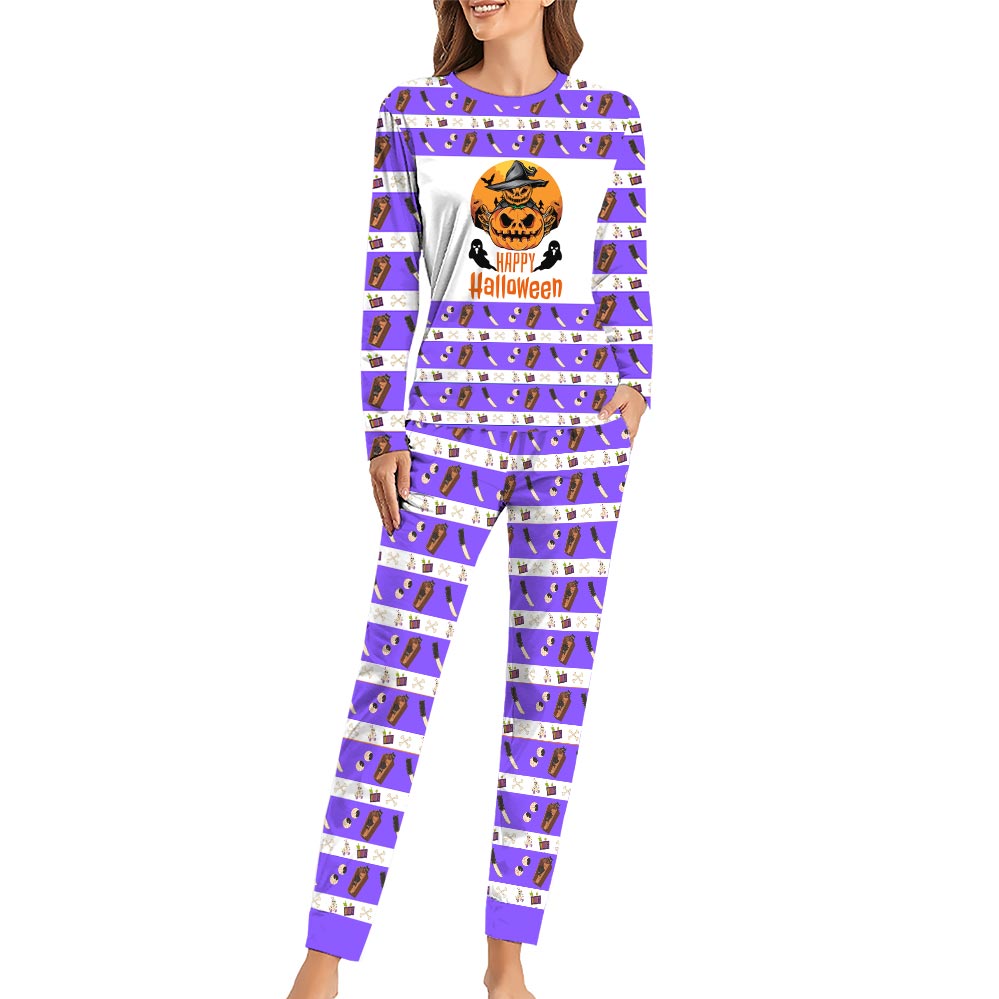 Happy Halloween Pumpkin Dog And Owner Matching Pajamas Happy Halloween Pumpkin Dog And Owner Matching Pajamas