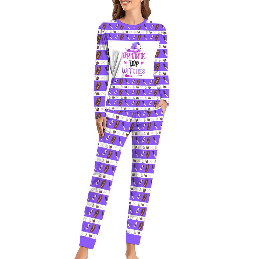Drink Up Witches Halloween Pjs Matching Family Drink Up Witches Halloween Pjs Matching Family