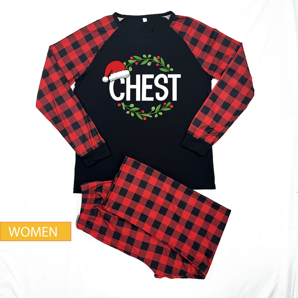 Chest Nuts Matching Christmas Pajamas For Couples