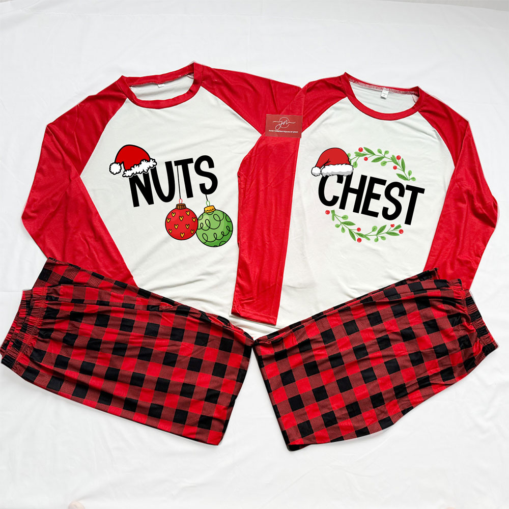 Chest Nuts Matching Christmas Pajamas For Couples