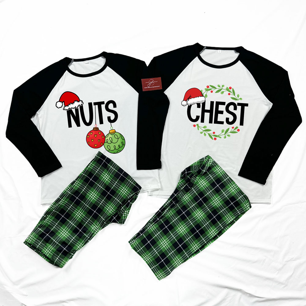 Chest Nuts Matching Christmas Pajamas For Couples