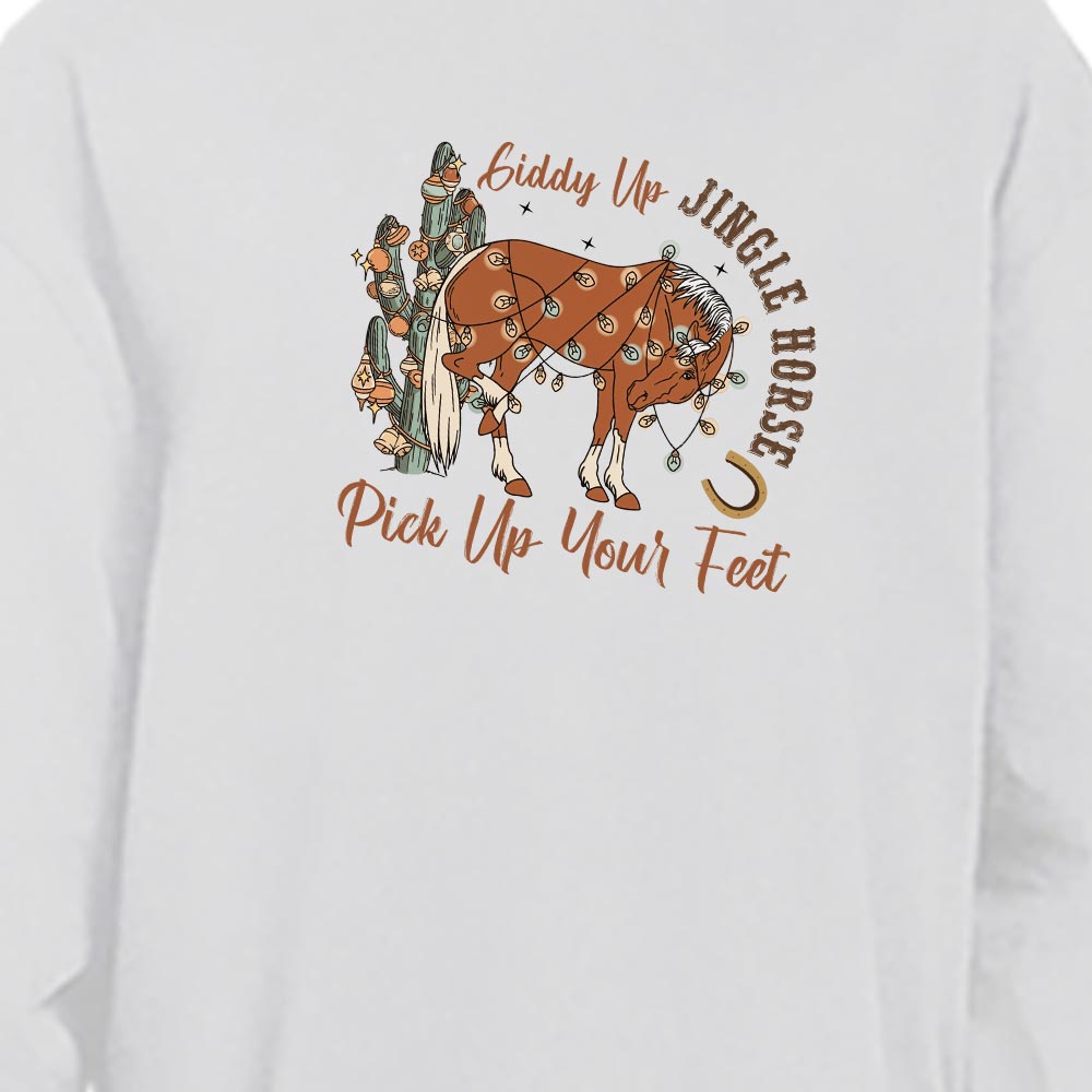 Funny Western Horse Matching Family Christmas Pajamas Cotton Funny Western Horse Matching Family Christmas Pajamas Cotton