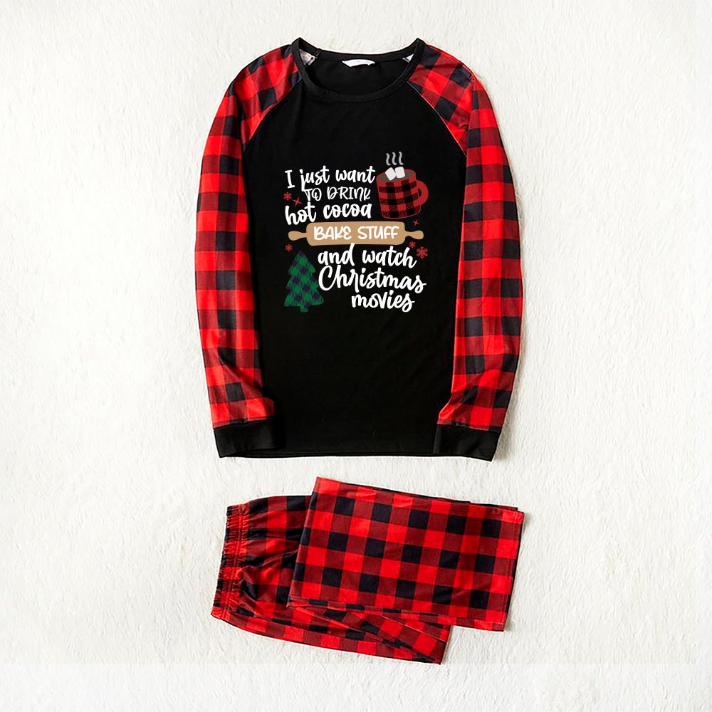 Festive Hot Cocoa Christmas Movie Family Pajamas